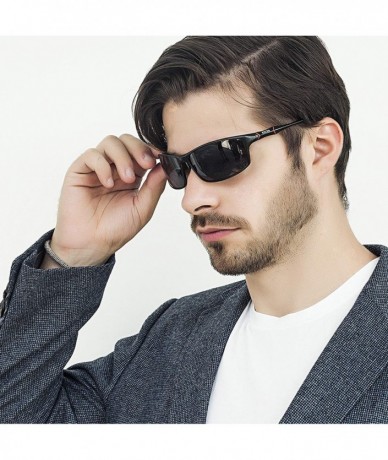 Rectangular Polarized Sunglasses for Men Women UV Protection Driving Golf Fishing Sports Sunglasses - C7196H7G6AO $22.22