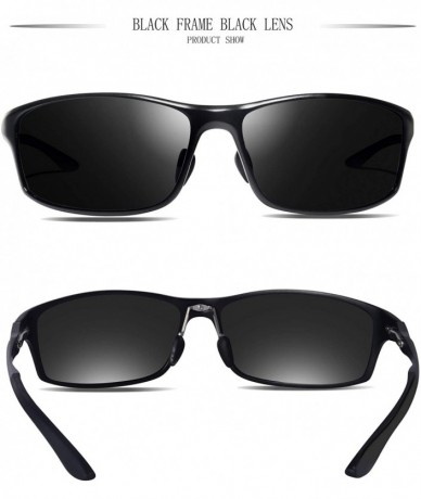 Rectangular Polarized Sunglasses for Men Women UV Protection Driving Golf Fishing Sports Sunglasses - C7196H7G6AO $22.22