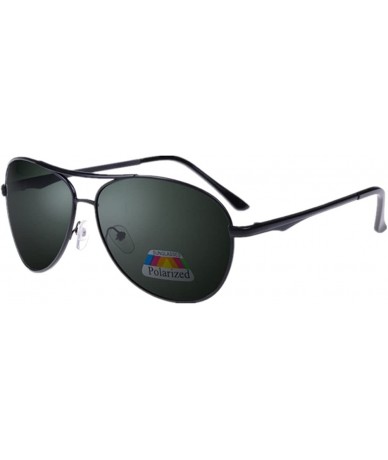 Wayfarer Classic Men's Metal Frame Retro Polarized Sunglasses - Dark Green - C517YL9UYR3 $16.88