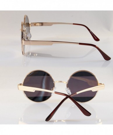 Rimless Top Bottom Metal Split Mirror Round Flat Lens Sunglasses A200 - Green Rv - CA18ES8Y2LE $15.11