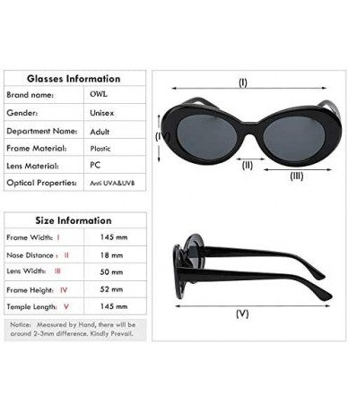 Oversized Women Men Retro Oval Goggles Thick Plastic Colored Frame Round Lens Sunglasses - Pink-pink - CZ18HXC5CY3 $18.34