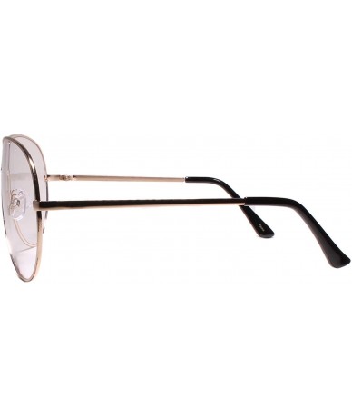 Oversized Oversized Exaggerated Swag Hip Hop Look Night Club Party Aviator Clear Glasses - Gold - CP18YYHTKC3 $13.64