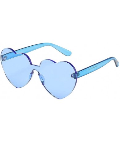 Aviator Sunglasses Transparent Frameless Valentine - Blue - CE199KAXYWS $8.52