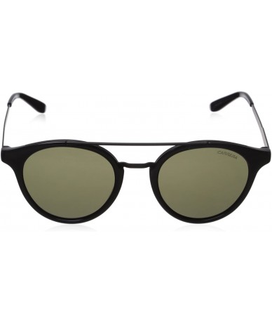 Round unisex-adult Ca123/S Round Sunglasses - Shiny Black Matte Black/Brown - CD12DAO30WX $31.59
