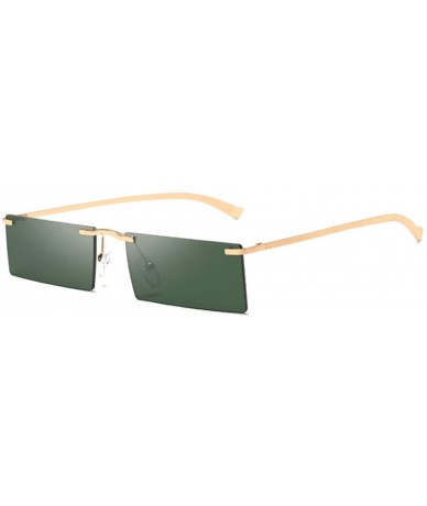 Oval Retro Vintage Small Square Eyeglasses Plastic Lenses Sunglasses UV400 - Dark Green - CC18NRNQQ96 $21.04