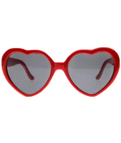 Oval Special Effects Glasses Party Favor Peach Heart Light Diffraction Eyeglasses Light Changing Eyewear (Red) - Red - CY1952...