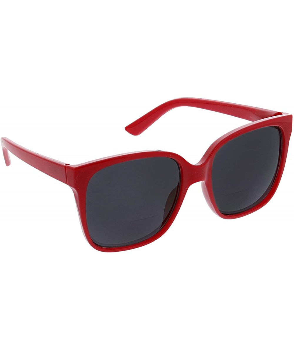Oversized Women's Palisades Bifocal Oversized Reading Sunglasses - Red - CT1964Z2DL9 $25.89