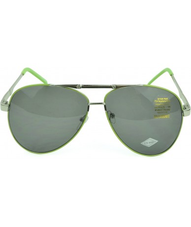 Rectangular Trendy Classic Aviator Sunglasses Men/Women Sunglasses 100% UV Protection - Green - CY129IJX309 $10.34