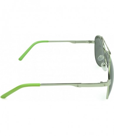 Rectangular Trendy Classic Aviator Sunglasses Men/Women Sunglasses 100% UV Protection - Green - CY129IJX309 $10.34