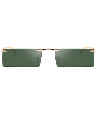 Oval Retro Vintage Small Square Eyeglasses Plastic Lenses Sunglasses UV400 - Dark Green - CC18NRNQQ96 $19.22