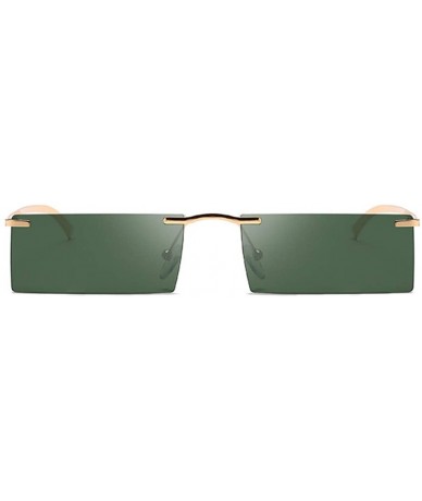 Oval Retro Vintage Small Square Eyeglasses Plastic Lenses Sunglasses UV400 - Dark Green - CC18NRNQQ96 $8.31