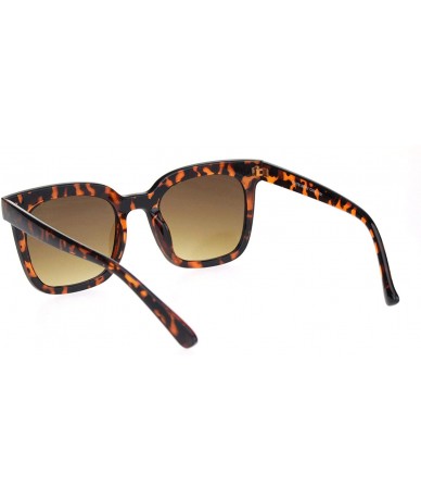Rectangular Womens Rectangular Boyfriend Fashion Hornrim Plastic Sunglasses - Tortoise Brown - CQ18OCYWCUI $10.25