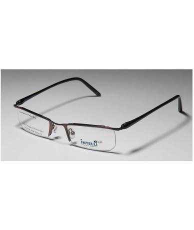 Rimless 736 Mens/Womens Designer Half-rim Sunglass Lens Clip-Ons Eyeglasses/Eyeglass Frame - Mocha - CZ12128C9GD $28.36