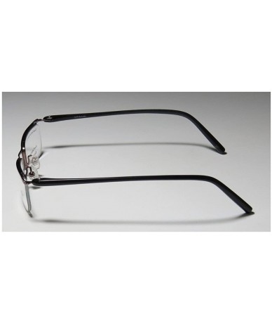 Rimless 736 Mens/Womens Designer Half-rim Sunglass Lens Clip-Ons Eyeglasses/Eyeglass Frame - Mocha - CZ12128C9GD $28.36