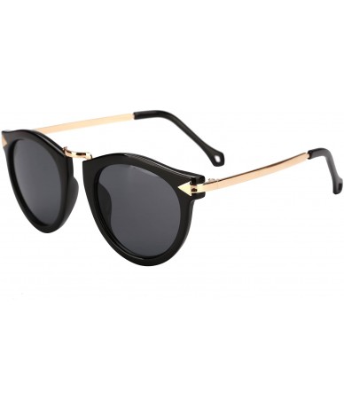 Wayfarer Women's Vintage Arrow Style Designer Polarized Sunglasses LSPZ8888 - Black - C912NT4N2ZC $51.98