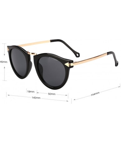 Wayfarer Women's Vintage Arrow Style Designer Polarized Sunglasses LSPZ8888 - Black - C912NT4N2ZC $29.19