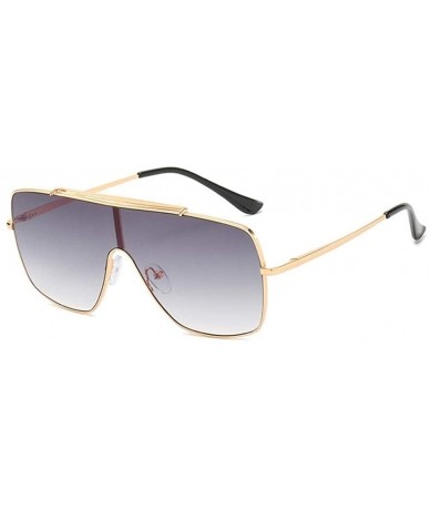 Oversized One Piece Oversized Sunglasses for Men and Women Driving Eyewear Shades UV400 - Black Black - CC1908G2HSR $25.73