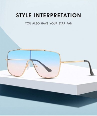 Oversized One Piece Oversized Sunglasses for Men and Women Driving Eyewear Shades UV400 - Black Black - CC1908G2HSR $25.73
