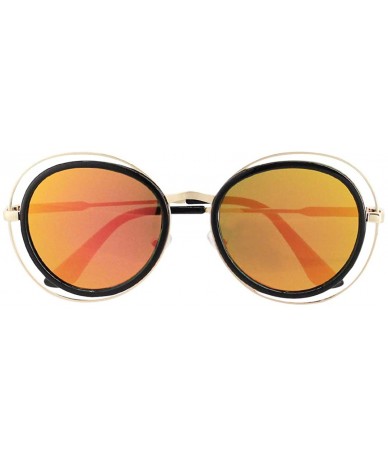 Oversized Oversized Style Sunglasses Sexy Retro Round for Women Men Girls - Black Frame Pink Lens - CN18QEKNDHG $8.57
