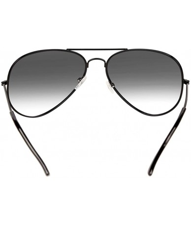 Goggle Vintage Mirrored Aviator Sunglasses for Women Men Reflective Lens Metal Frame - Black Frame Smoke Lens - CM12NGDPSLT $...