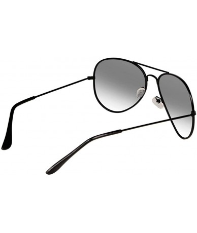 Goggle Vintage Mirrored Aviator Sunglasses for Women Men Reflective Lens Metal Frame - Black Frame Smoke Lens - CM12NGDPSLT $...