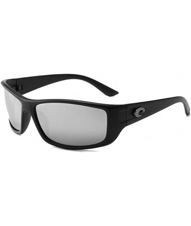 Goggle Men's Sports Sunglasses Outdoor Driving and Riding Sunglasses Anti-Ultraviolet - Black Silver - C118Y7N07ZQ $34.48