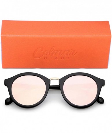 Goggle Round Charming Sunglasses for Women with VIP Case and Cloth - Rose Gold - CZ18CRQNCGX $18.80