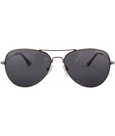 Aviator Polarized Metal Sunglasses Classic UV400 Sun Glasses - Z3001 - C7 Gun/Grey Lens - C0189O4CDDL $11.65