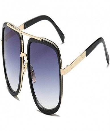 Square Fashion Big Frame Sunglasses Men Square Fashion Glasses for Women Retro Sun Glasses Vintage - 4 - CS18R48C93Q $21.89