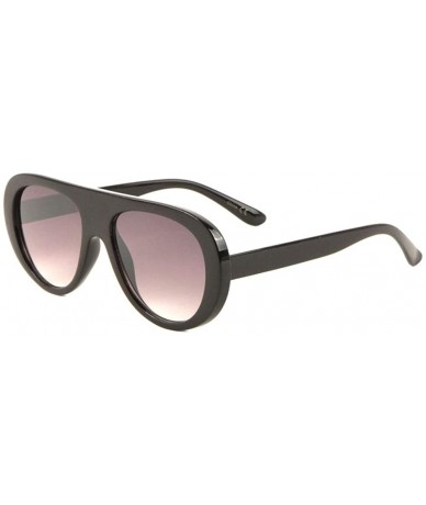 Round Flat Top Thick Frame Round Bottom Sunglasses - Smoke - CU1987HE76L $16.16