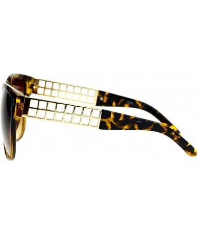 Butterfly Womens Unique Metal Chain Arm Rectangular Butterfly Sunglasses - Tortoise - CF12ITP9GPJ $10.17