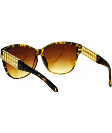 Butterfly Womens Unique Metal Chain Arm Rectangular Butterfly Sunglasses - Tortoise - CF12ITP9GPJ $10.17