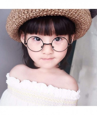 Round Metal Black Round Kids Sunglasses Little Girl/boy Baby Child Glasses Goggles Oculos UV400 Small Face Suit - CR199CINX3Y...