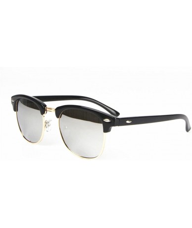 Aviator Sunglasses Women Men Classic Style Polarized Sun glasses - Black Frame Reflection Lens - CC184KS742U $11.95