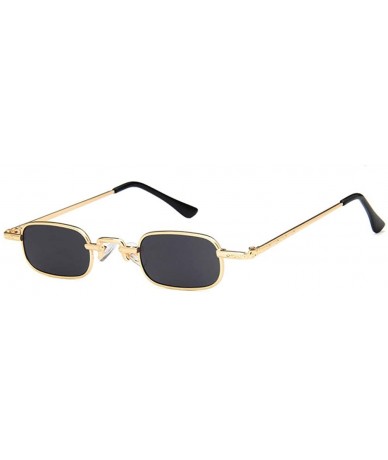 Rectangular Unisex Sunglasses Fashion Red Drive Holiday Rectangle Non-Polarized UV400 - Gold Grey - CH18RLIXG6L $7.59