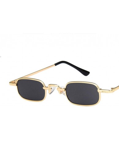 Rectangular Unisex Sunglasses Fashion Red Drive Holiday Rectangle Non-Polarized UV400 - Gold Grey - CH18RLIXG6L $7.59