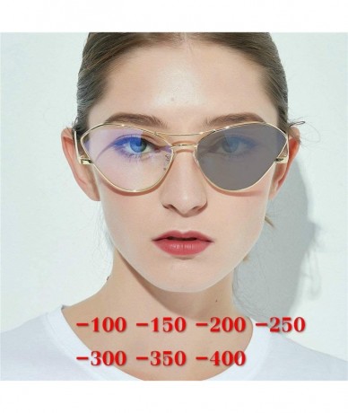 Cat Eye 2019 Fashion cat Myopia Sunglasses Finished Women Myopia Eyeglasses Frame Sun Photochromic Eyewear uv400 - CM18QKOMQC...