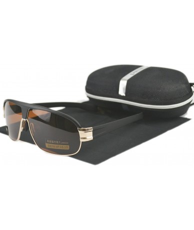 Sport Polarized Designer Sport Sunglasses UV400 Fashion Sun Glasses with Case - Gold - CJ12JANFZXZ $22.22