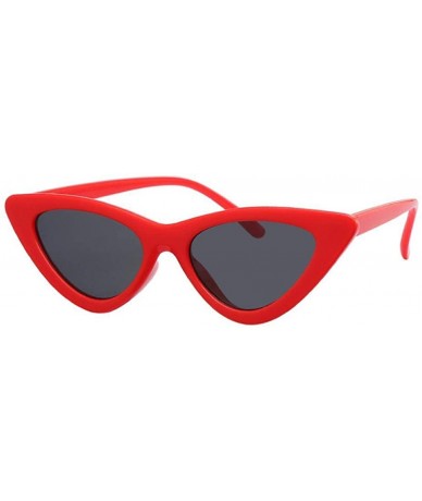 Cat Eye New Cat Eye Sunglasses Women Fashion Ladies Vintage Luxury Sun Black Red - Black Gray - CQ18XQYO0OK $11.04