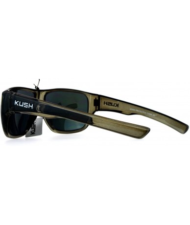 Square KUSH Sunglasses Slate Gray Square Frame Sports Fashion Mirror Lens - Gray (Purple Mirror) - CV12O5KCQG4 $8.83
