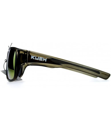 Square KUSH Sunglasses Slate Gray Square Frame Sports Fashion Mirror Lens - Gray (Purple Mirror) - CV12O5KCQG4 $8.83
