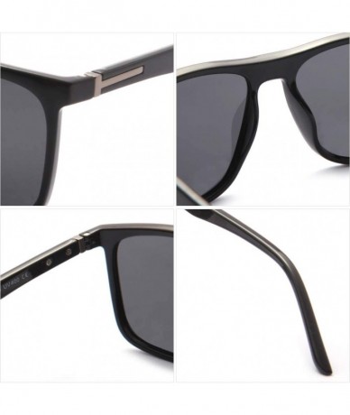Oversized Polarized UV 400 Sunglasses Men Women Classic Big Frame Sun Glasses - Matte Blue - C119720KZRK $18.61