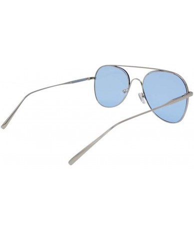 Oversized Retro Aviator Sunglasses With Case - Blue - CH18578I264 $17.48
