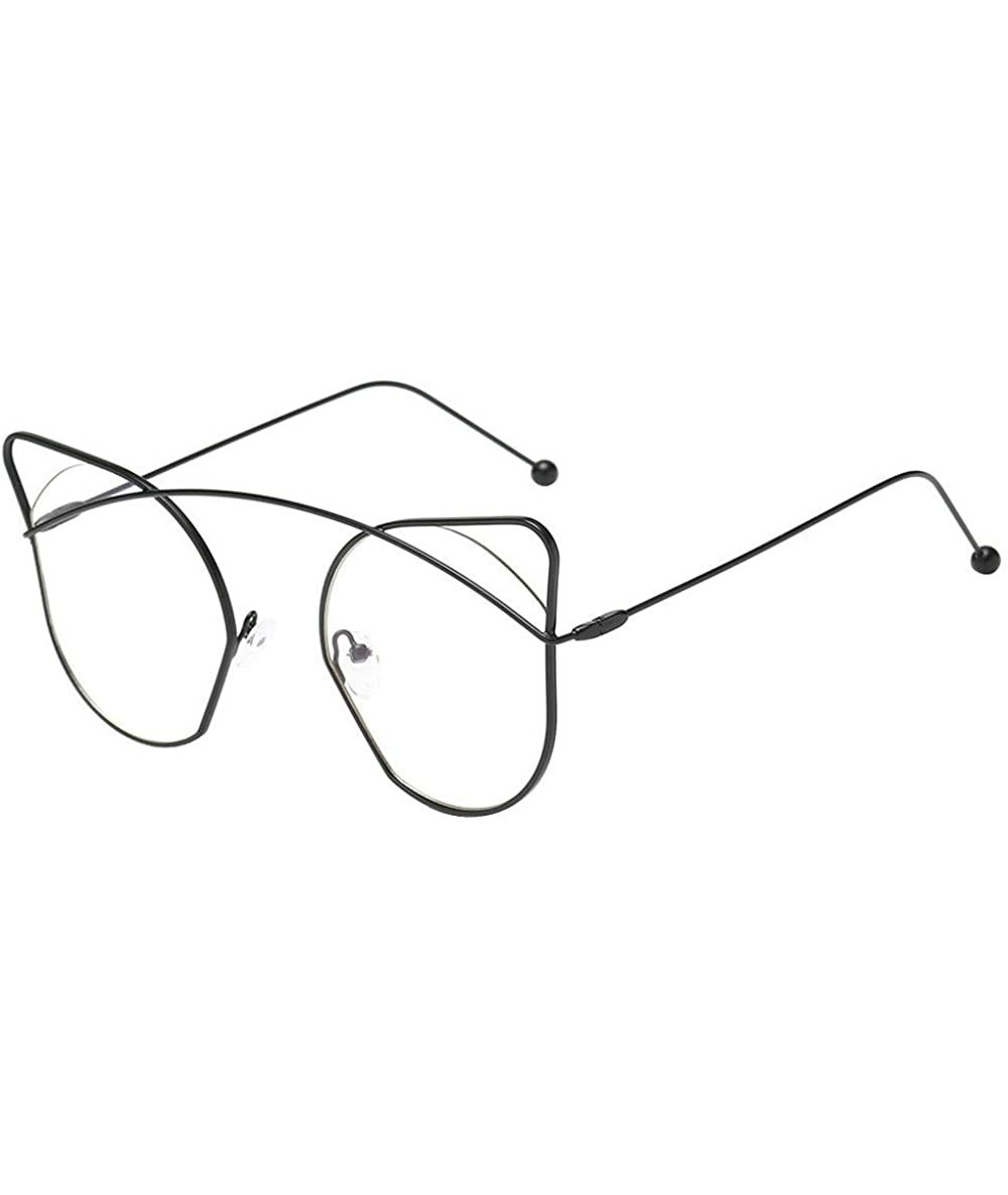 Goggle Women Unisex Fashion Cat Eyes Sunglasses New Shades Acetate Frame UV Glasses Sunglasses - B - CN18SX6TCRA $11.59
