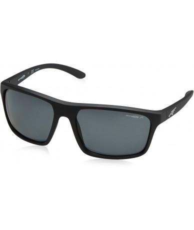 Sport Men's An4229 Sandbank Rectangular Sunglasses - Matte Black/Polarized Grey - CS12MARQEW8 $44.31