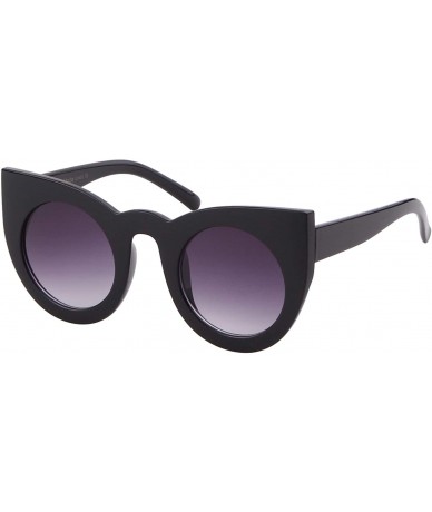 Cat Eye Vintage Cat Eye Sunglasses for Women Oversized Trend Sun Glasses - Black Frame Grey Lens - CB196U8QWOZ $14.90