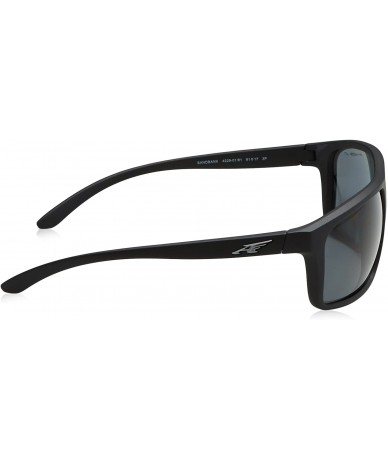 Sport Men's An4229 Sandbank Rectangular Sunglasses - Matte Black/Polarized Grey - CS12MARQEW8 $44.31