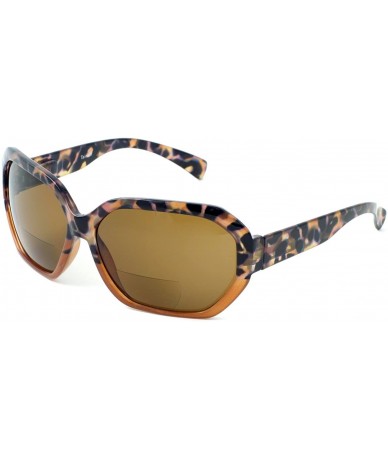 Oversized 644SB Designer Bi-Focal Reading Sunglasses - Caramel - CD11HIP0LPB $25.22