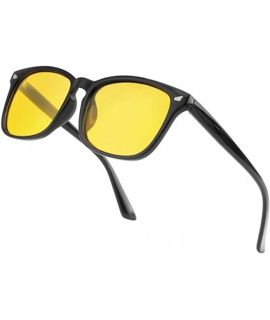 Sport Night Vision Driving Glasses for Women Men Polarized Sports Sunglasses Anti Glare Sun Glasses - Black - C1195SI2AHD $18.83