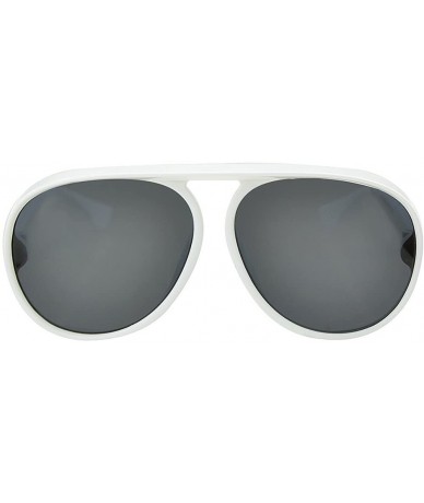 Oversized Female Exaggerated Oversized Plastic Sunglasses for Fancy Women with Sunglasses Case - White Gray - C518CSRUMDX $11.01